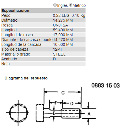 [SUB_R501035] VIS DE BIELLE R542878(Remplacé par DZ120913 )